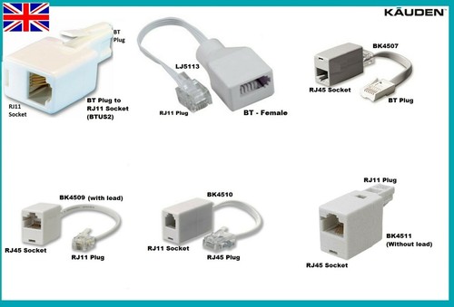 Rj45 rj11 plug socket adapter - rj45,