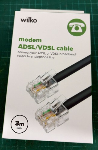 Wilko cable modem - 3m,