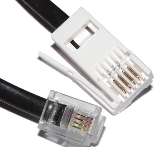 Plug to rj11 black - to,